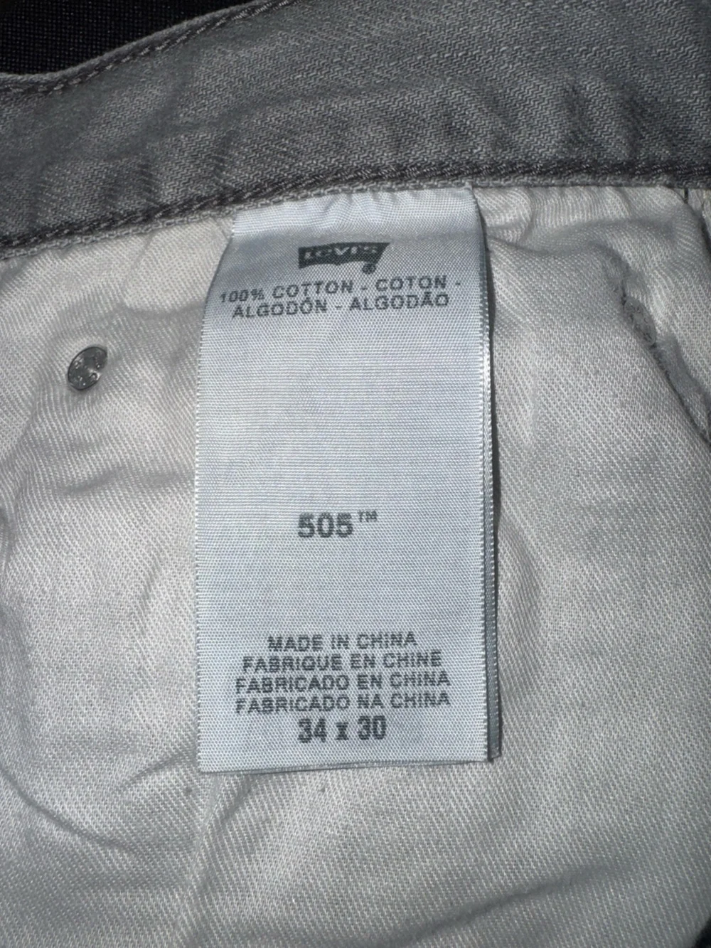 Levi's Men's Light Gray Straight Jeans